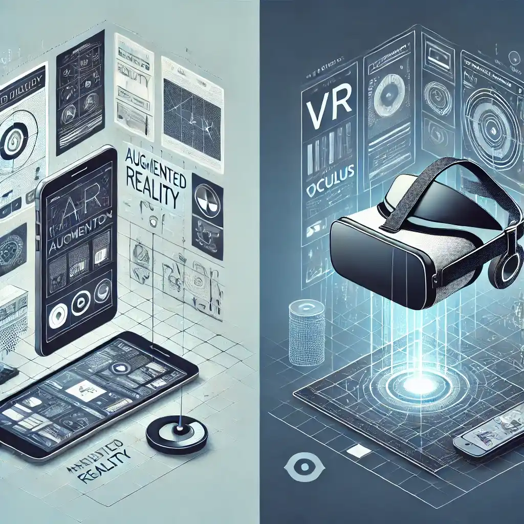 Comparison of AR hardware (smartphones and tablets) versus VR hardware (VR headsets).