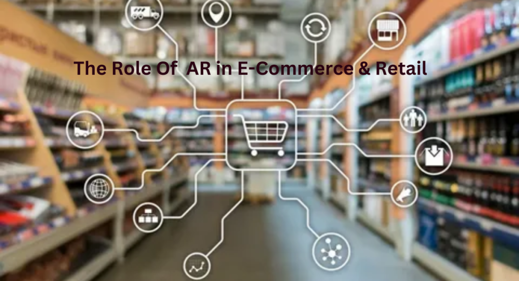 Augmented reality in 2025 application displaying product details and prices for grocery items in a store, highlighting AR's role in e-commerce and retail in 2025